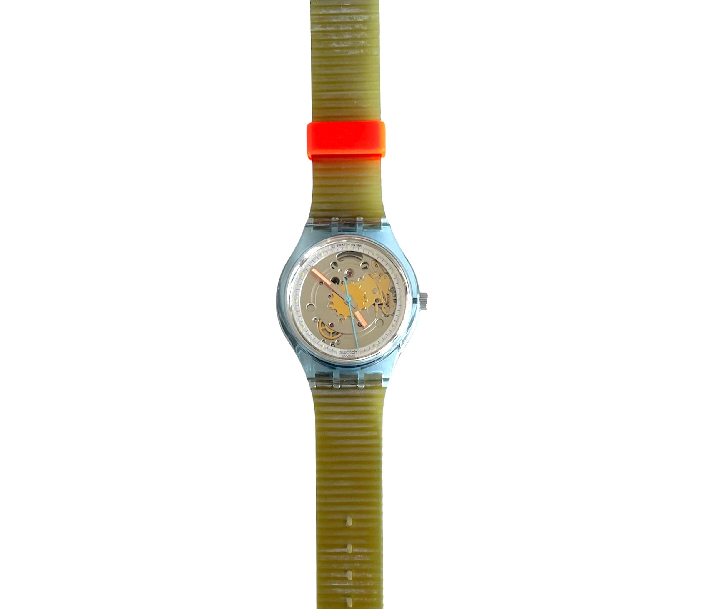 NEW in Box Vintage 1991 Swatch Automatic SAN100 BLUE MATIC