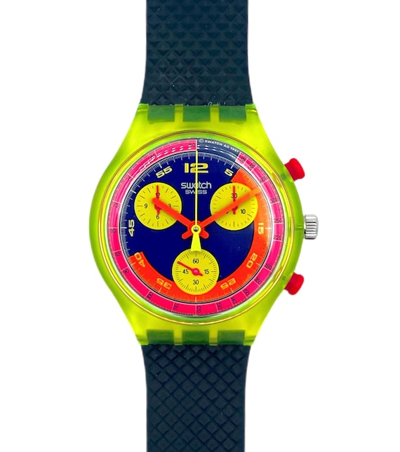 Vintage 1992 Swatch Chrono GRAND PRIX SCJ101 - New in Box - All