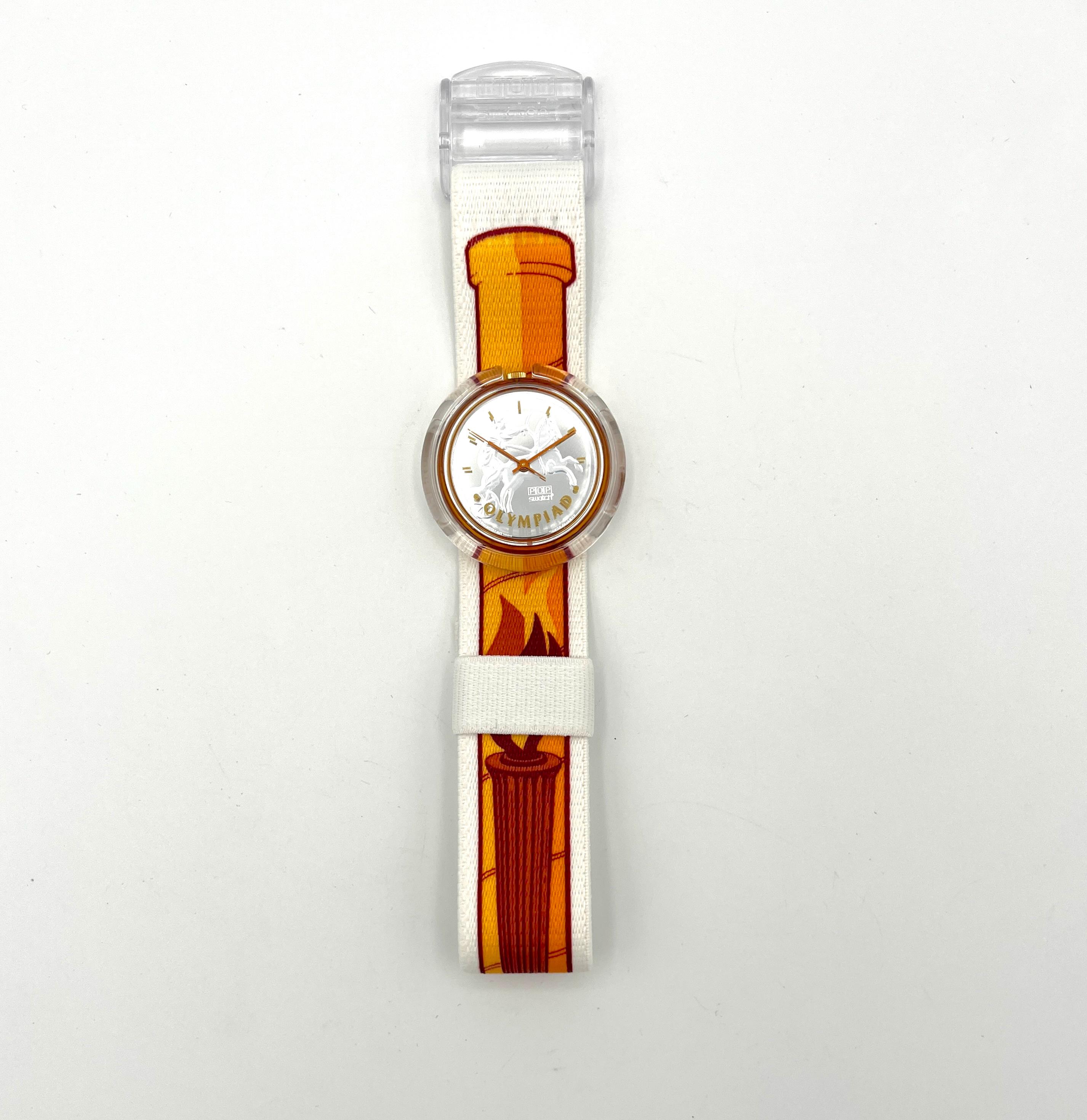 Swatch POP Watch - PMZ103 - IPPOLYTOS 1995 Midi Pop Swatch PMZ103 IPPOLYTOS - Olympics Atlanta  main image 3