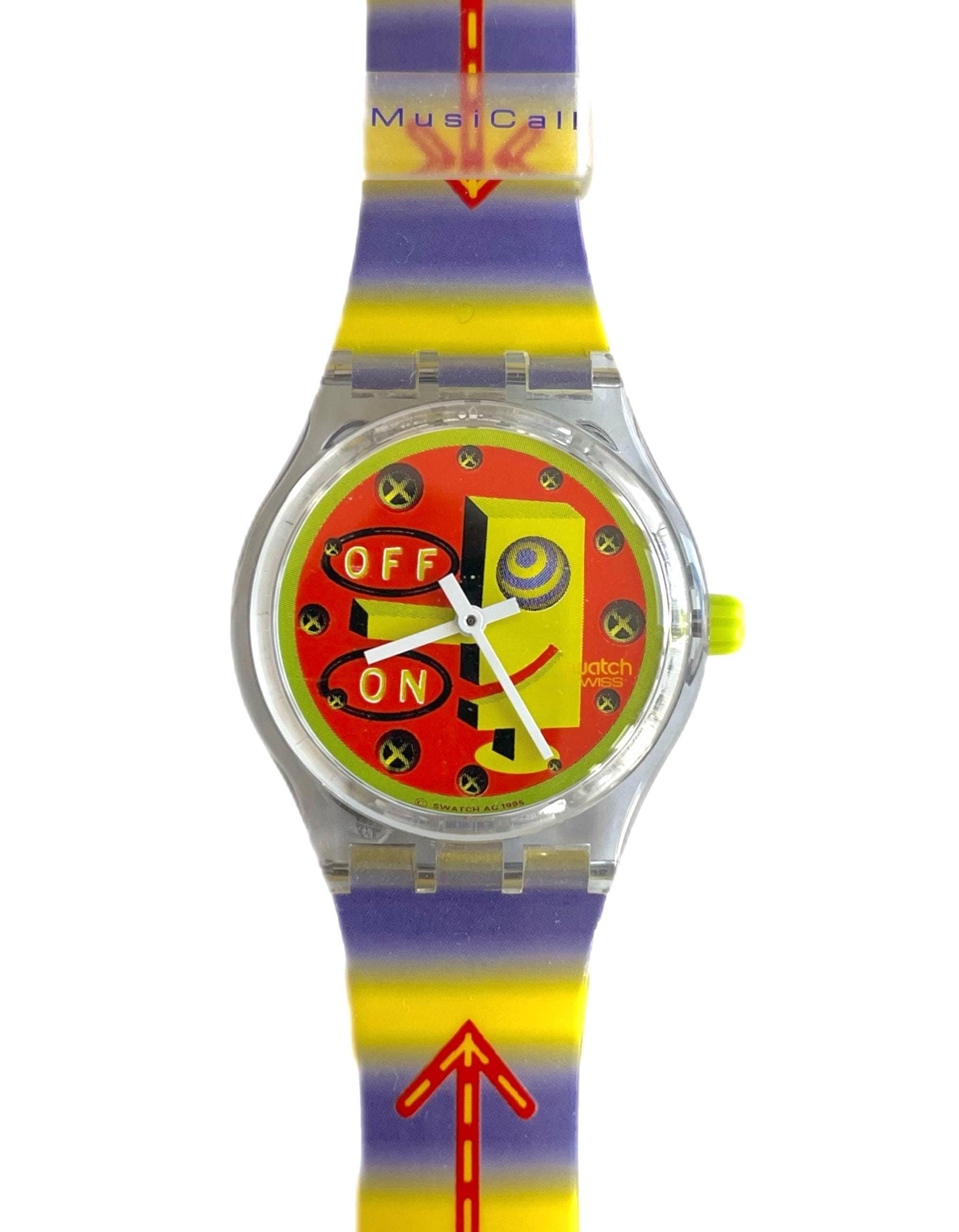 Vintage 1996 Swatch Musicall WIRED SLV100 - Unworn Mint Condition 