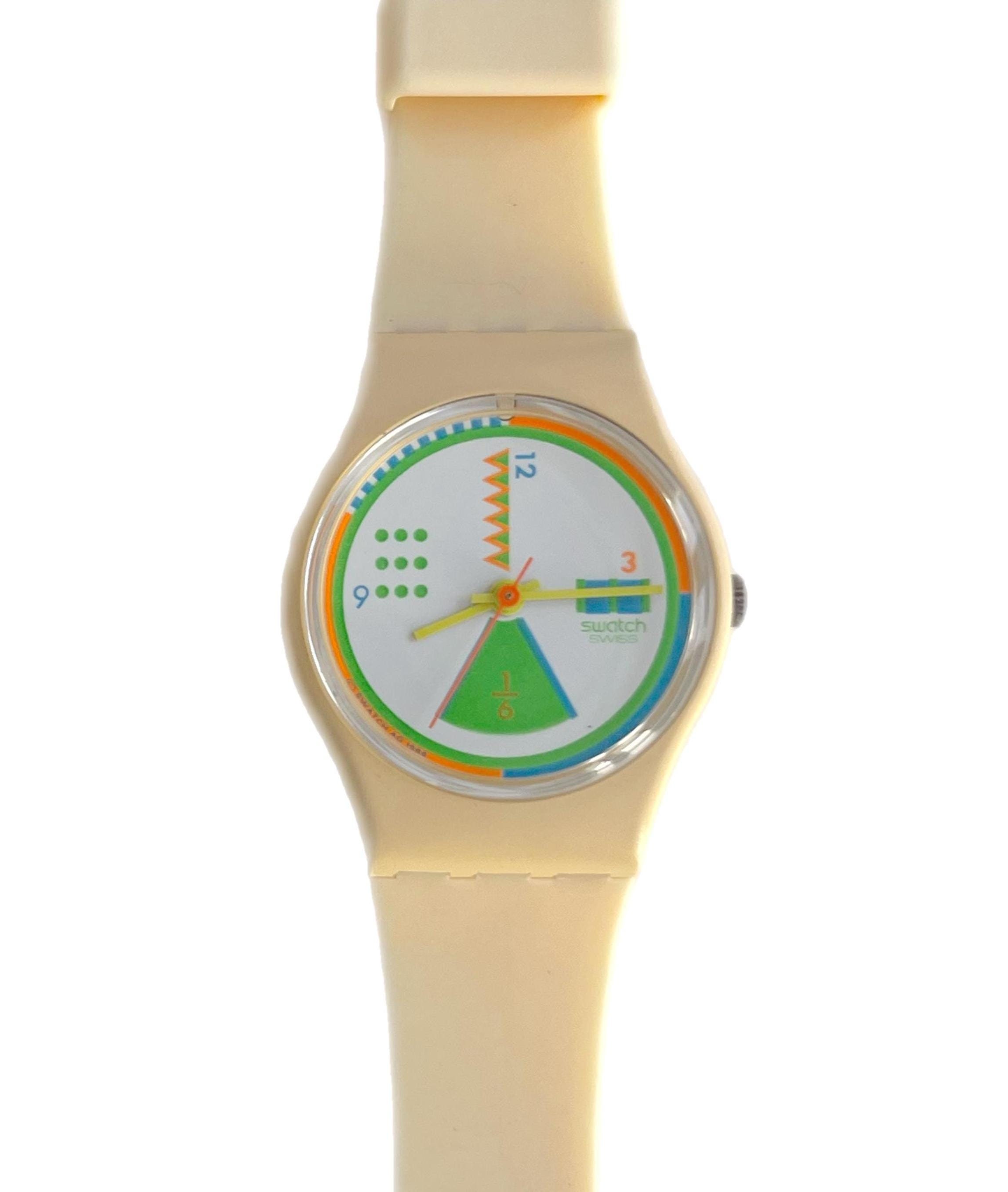 Vintage 1989 Swatch Lady GREENGO LW124 - Unworn Mint 