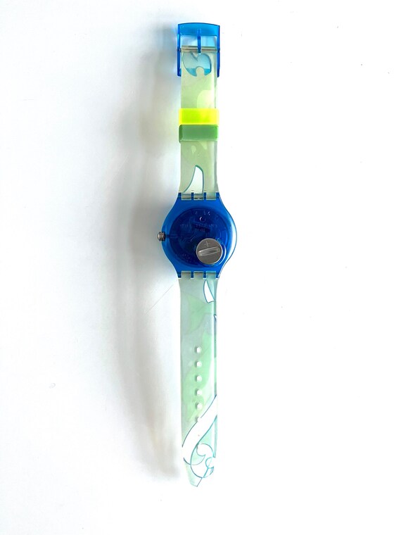 ヴィンテージ 1994 Swatch Scuba 200 PACIFIC BEACH SDN110 - 未使用の 