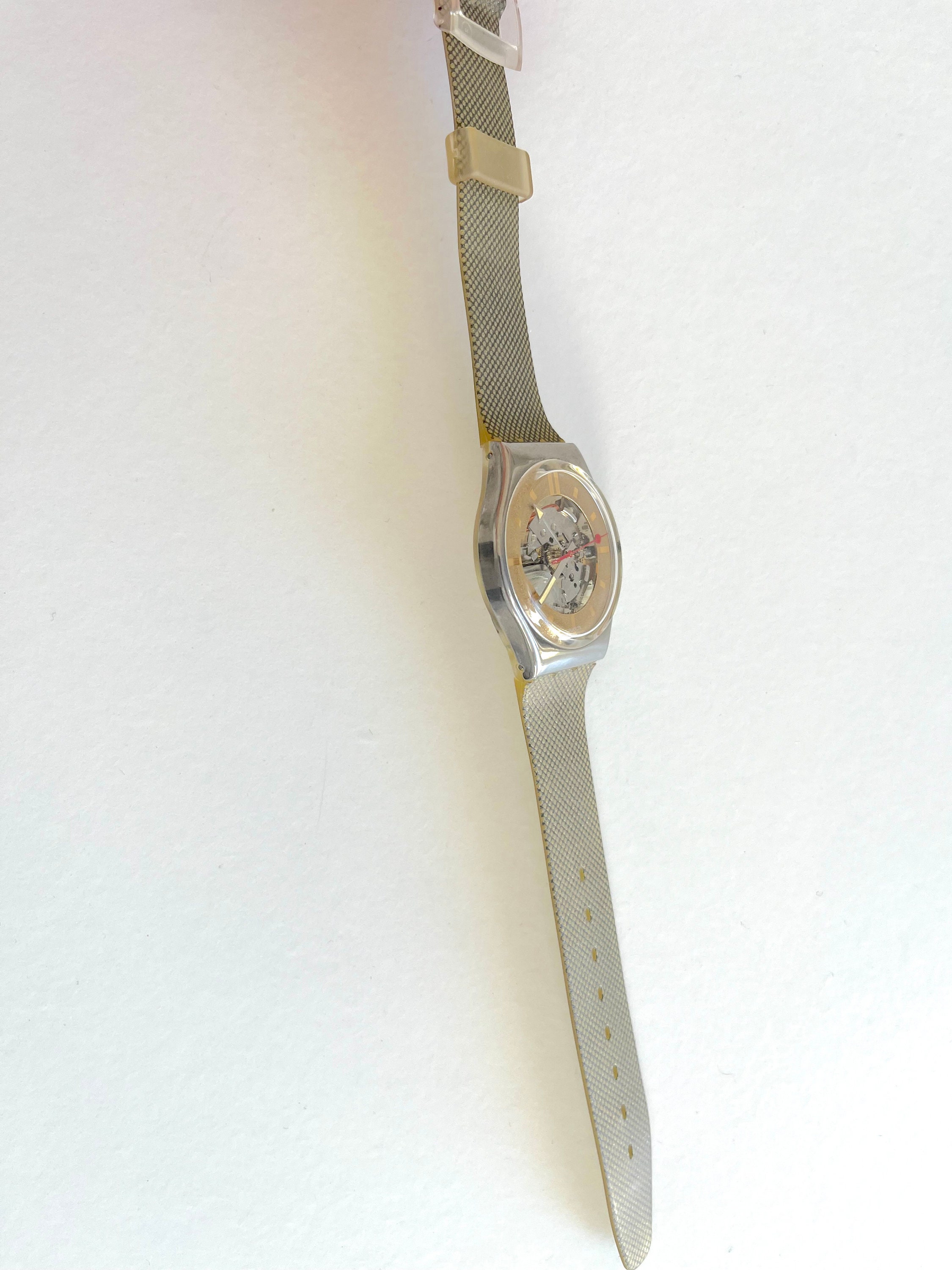 Swatch Watch - GX102 - Golden Sphere Vintage 1988 Swatch Gent GOLDEN SPHERE GX102 - Unworn Mint  main image 2