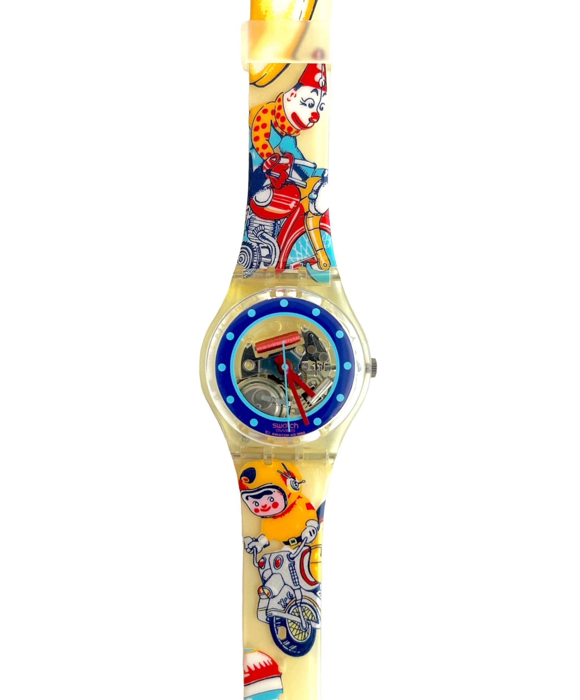 reloj de pared tipo swatch gigante años 80-90 c - Compra venta en
