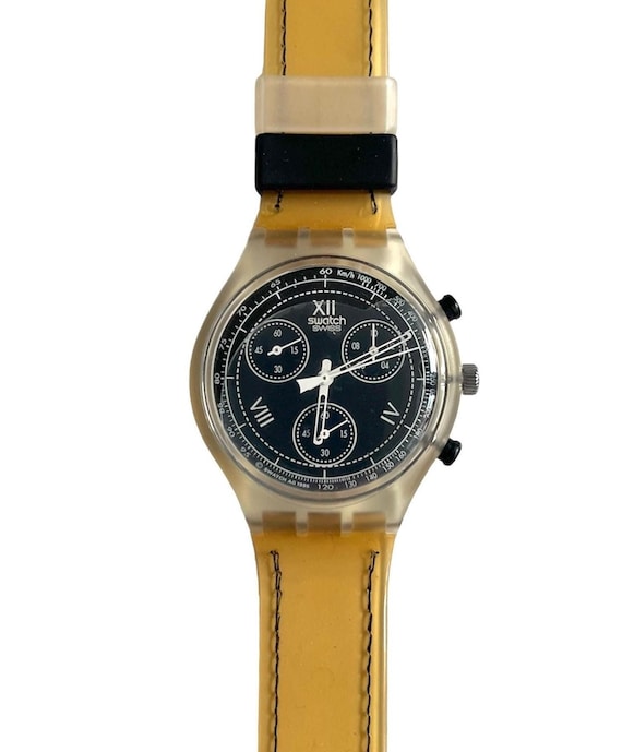 Vintage 1996 Vintage Swatch Chrono SEE THROUGH SCK110 - Unworn 