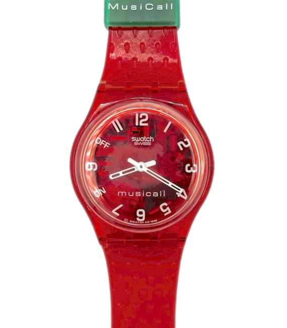 1997年製 Swatch Musicall RED RHYTM SLR102 - イチゴのような 
