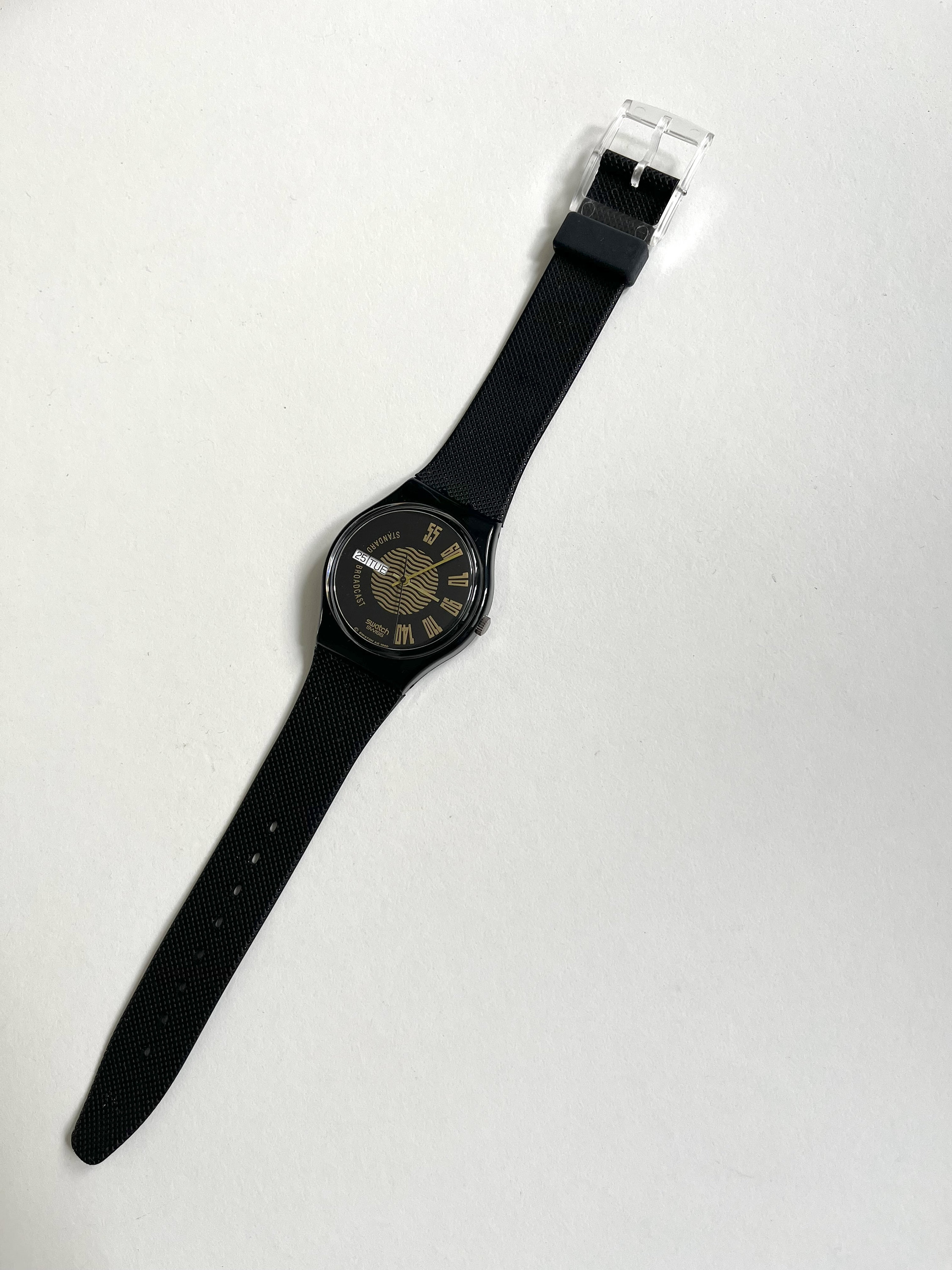 Vintage 1990 Swatch Gent BROADCAST GB720 - Unworn Mint 