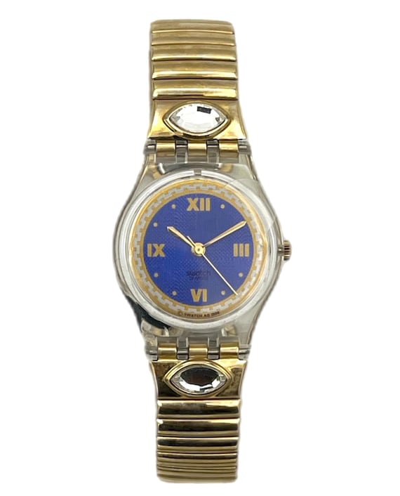 Vintage 1998 Swatch Lady CLEAR CRYSTAL LK163 - Unworn Mint