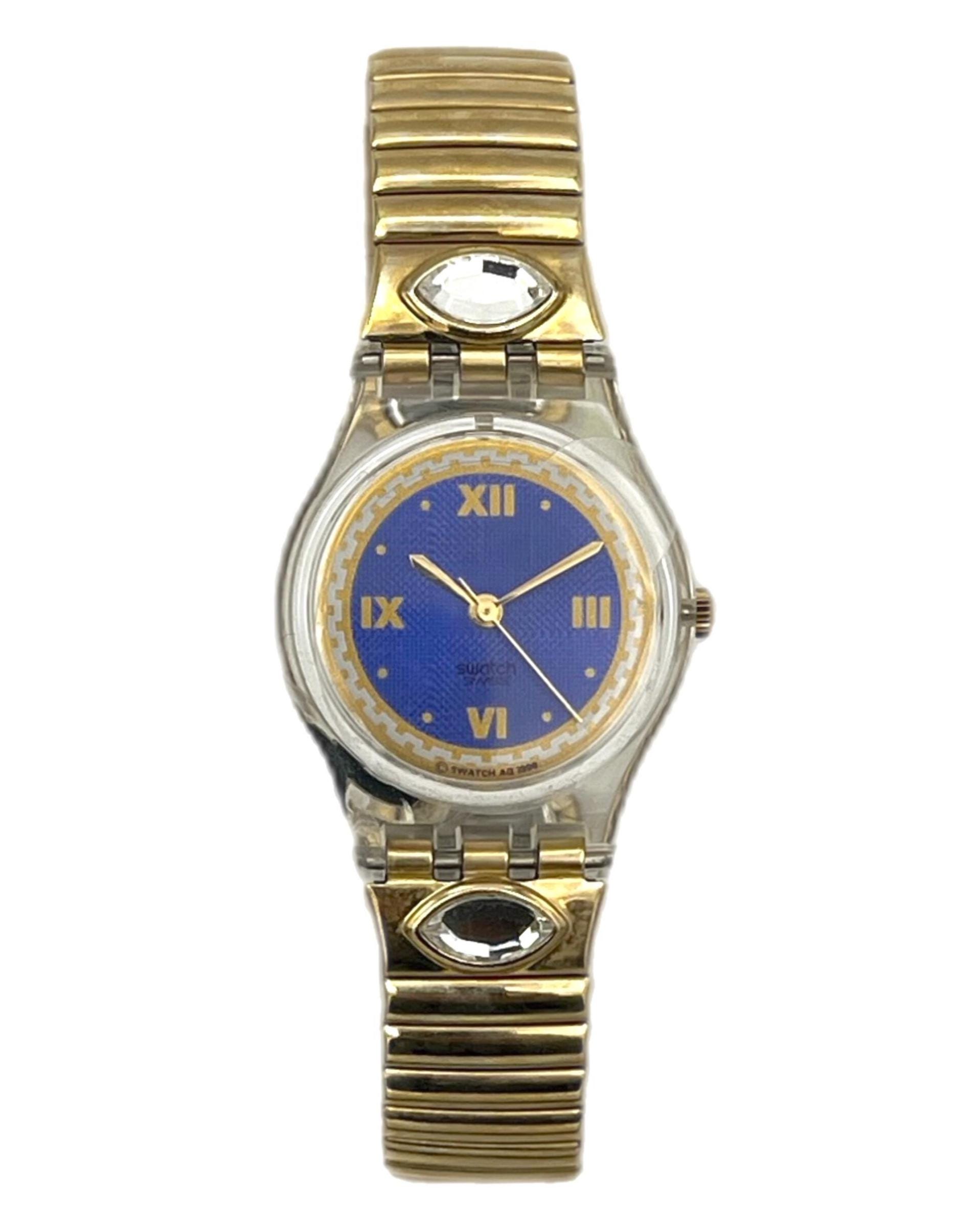 Vintage 1998 Swatch Lady CLEAR CRYSTAL LK163 - Unworn Mint