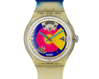 Vintage Original Post Modern Maxi Swatch Wall Clock - 2001 - Etsy