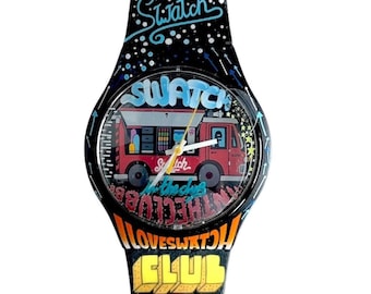 Swatch Jelly in Jelly Orangeade Drive Watch SUJK134 - Etsy display picture 1