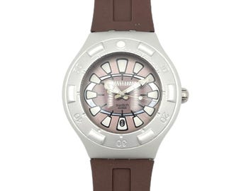 Orologio Swatch Irony Scuba 200 RODEO FLIP YDS4005 del 1999, nuovo nella sua scatola originale, vintage anni '90 - diametro 46 mm.