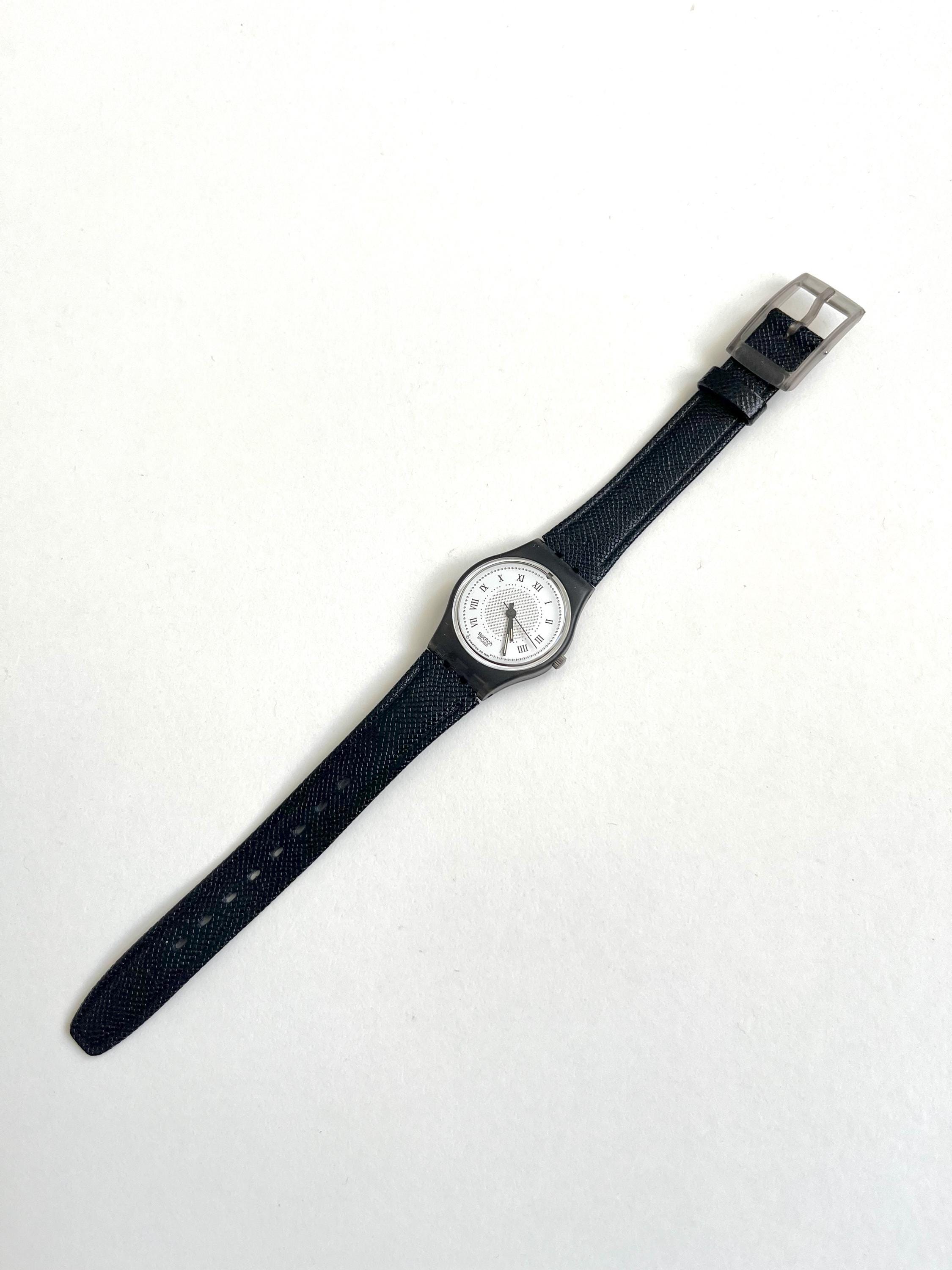 Vintage 1991 Vintage Swatch Lady DEBUTANTE LM106 - Leather 