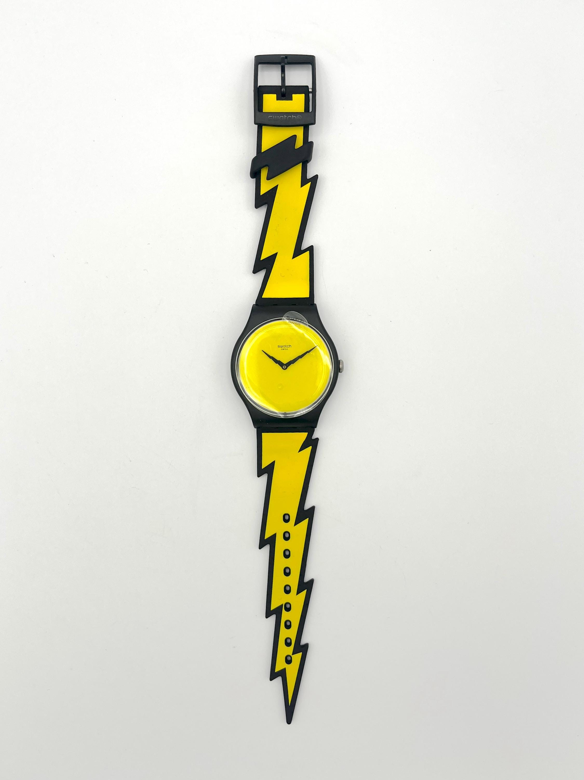 Swatch New Gent LIGHTING FLASH SUOZ104 by Jeremy Scott - Unworn