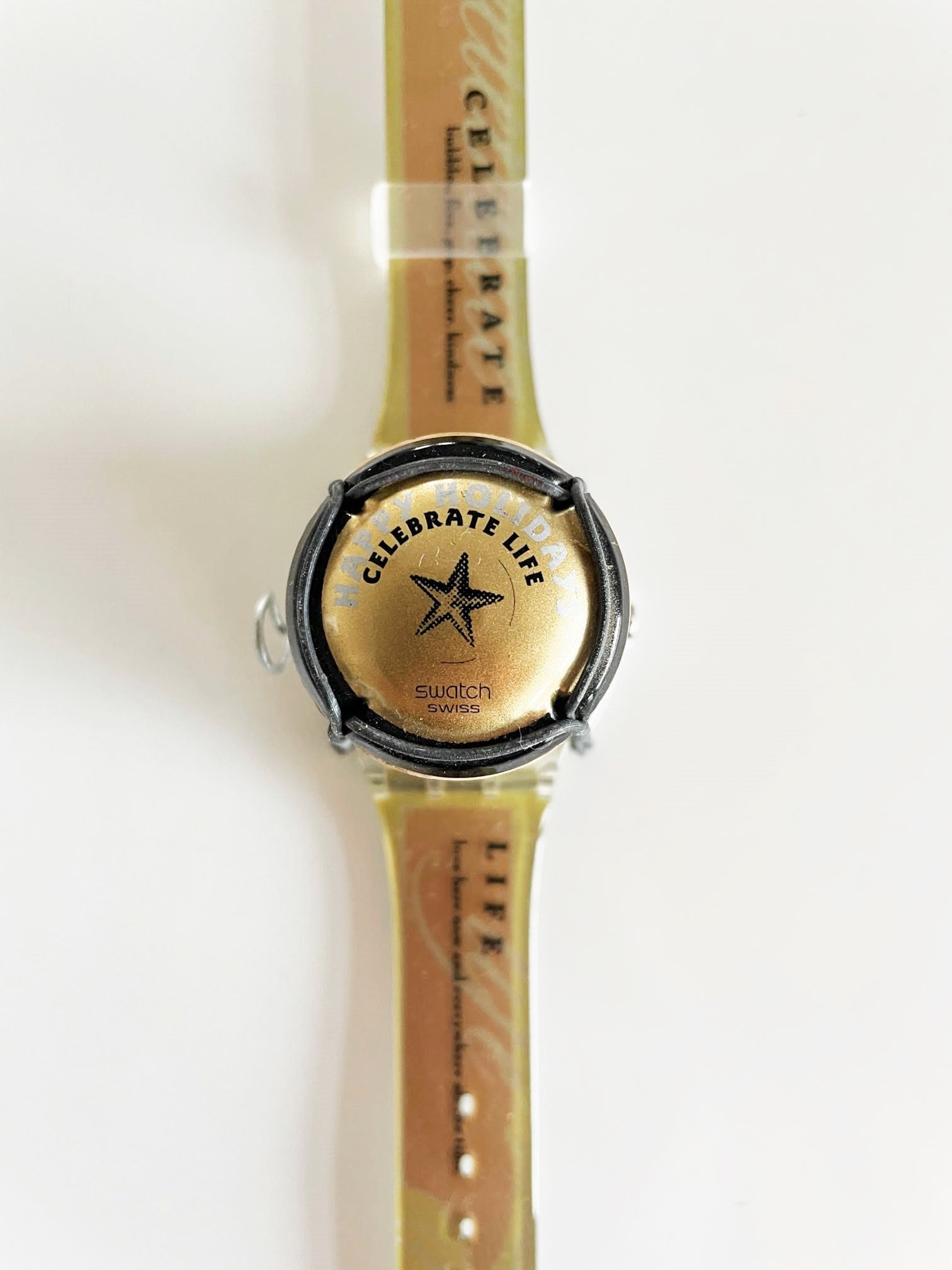 限定！Swatch Celebrate Life シャンパンのコルクデザイン 1998 Swatch Xmas Special SPARKLING LIFE GZ902 Pack - Never