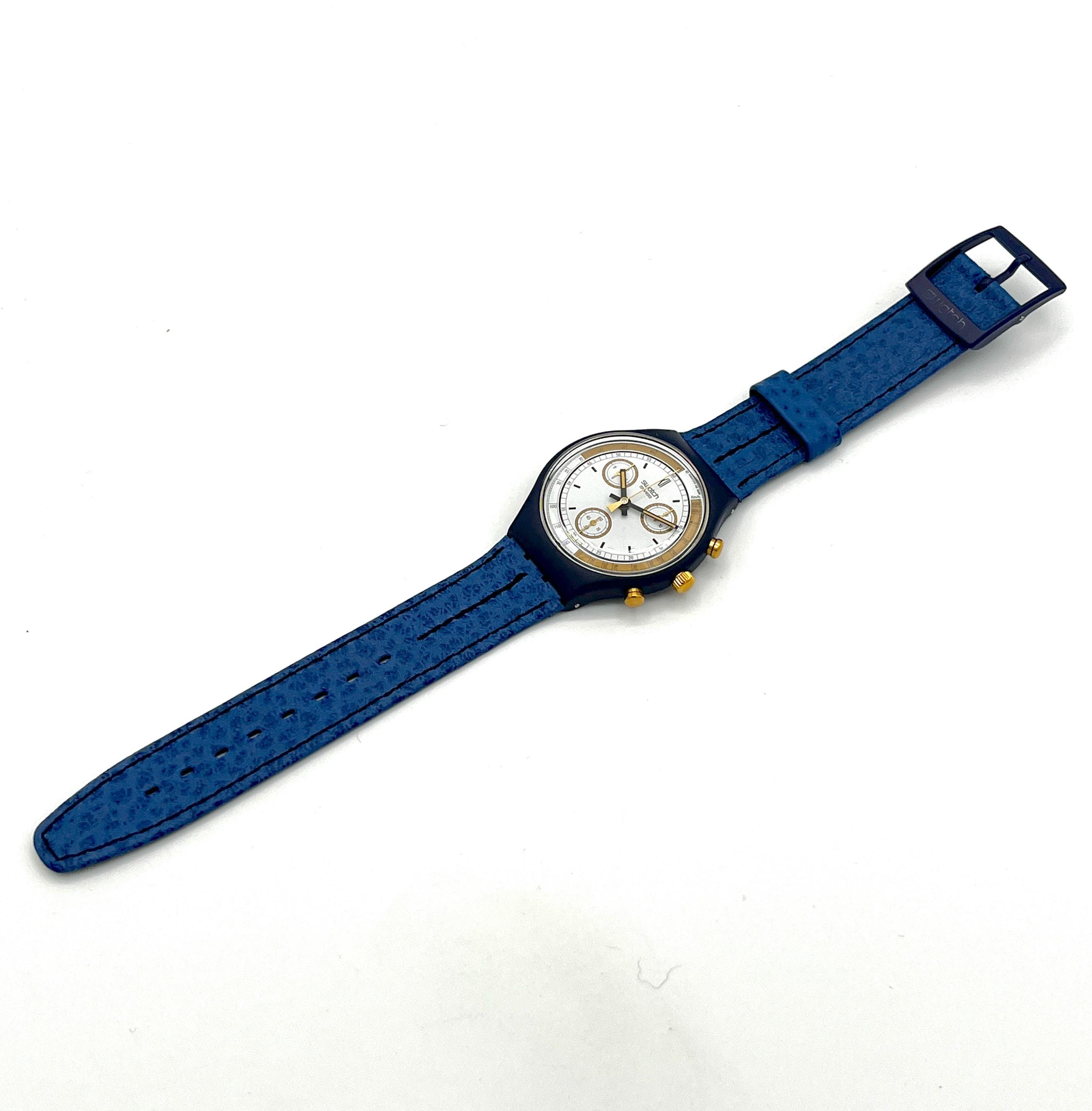 Swatch Chrono SCN100 SKIPPER Watch | Vintage 1990 Swatch SWATCH 