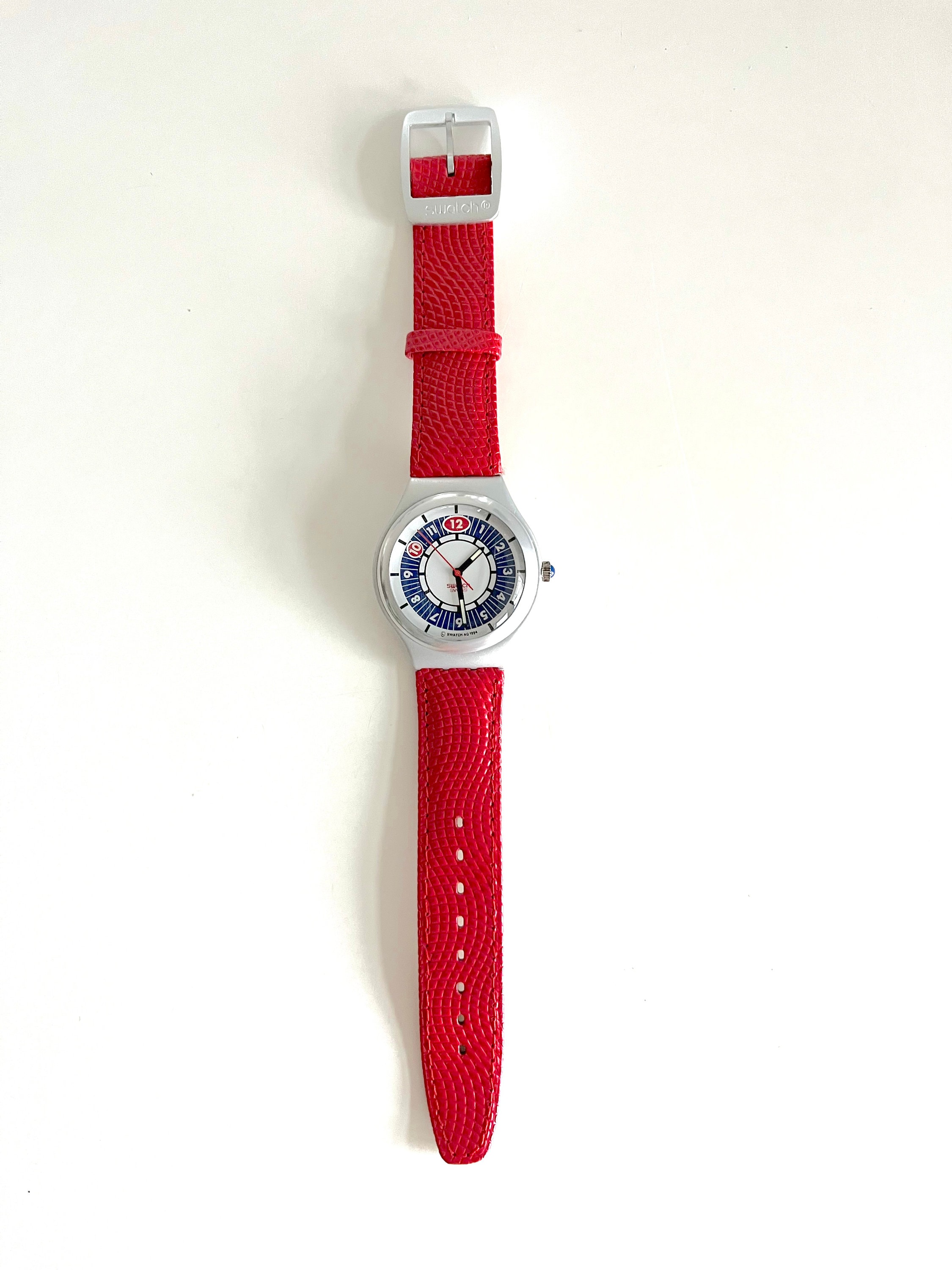 Vintage 1996 Swatch Irony Big PREPPIE YGS1001 unworn mint condition running with New battery 37mm diameter New in box