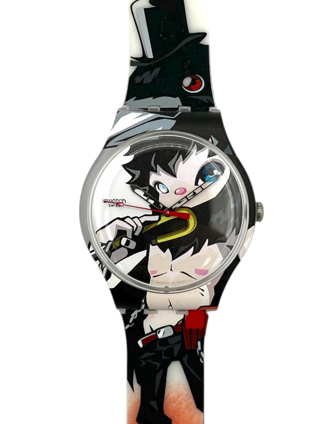 Swatch New Gent CROWHA SUOZ111 - 41mm Diameter Fantasy Crow Figure