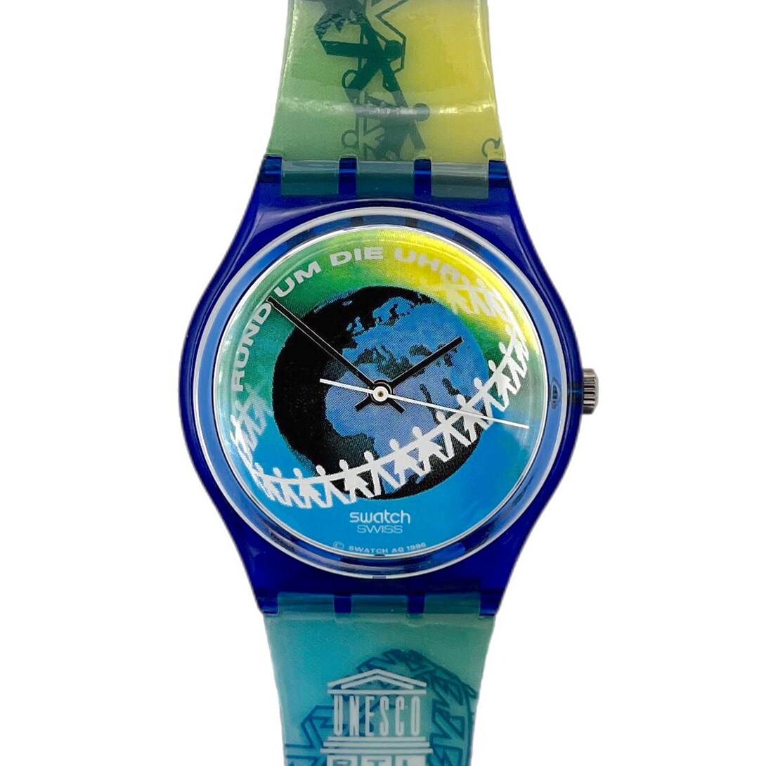 Vintage 1996 Swatch Rund Um Die Uhr (unesco) GZ153 - Unworn 