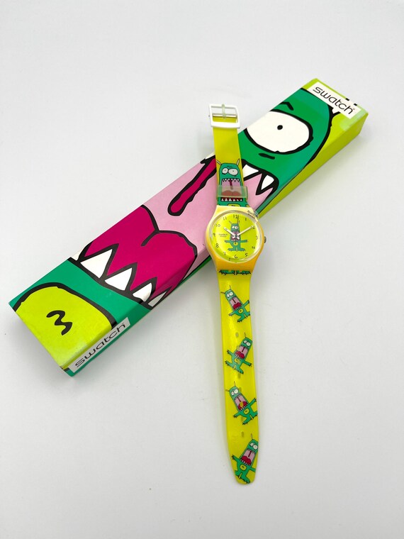 Swatch Watch GERMAHOLIC GW149 Gent Vtg 2009 Matthew Langille Excellent Condition Swatch Germaholic 2009 GW149 Watch In Original Case With New  main image 3