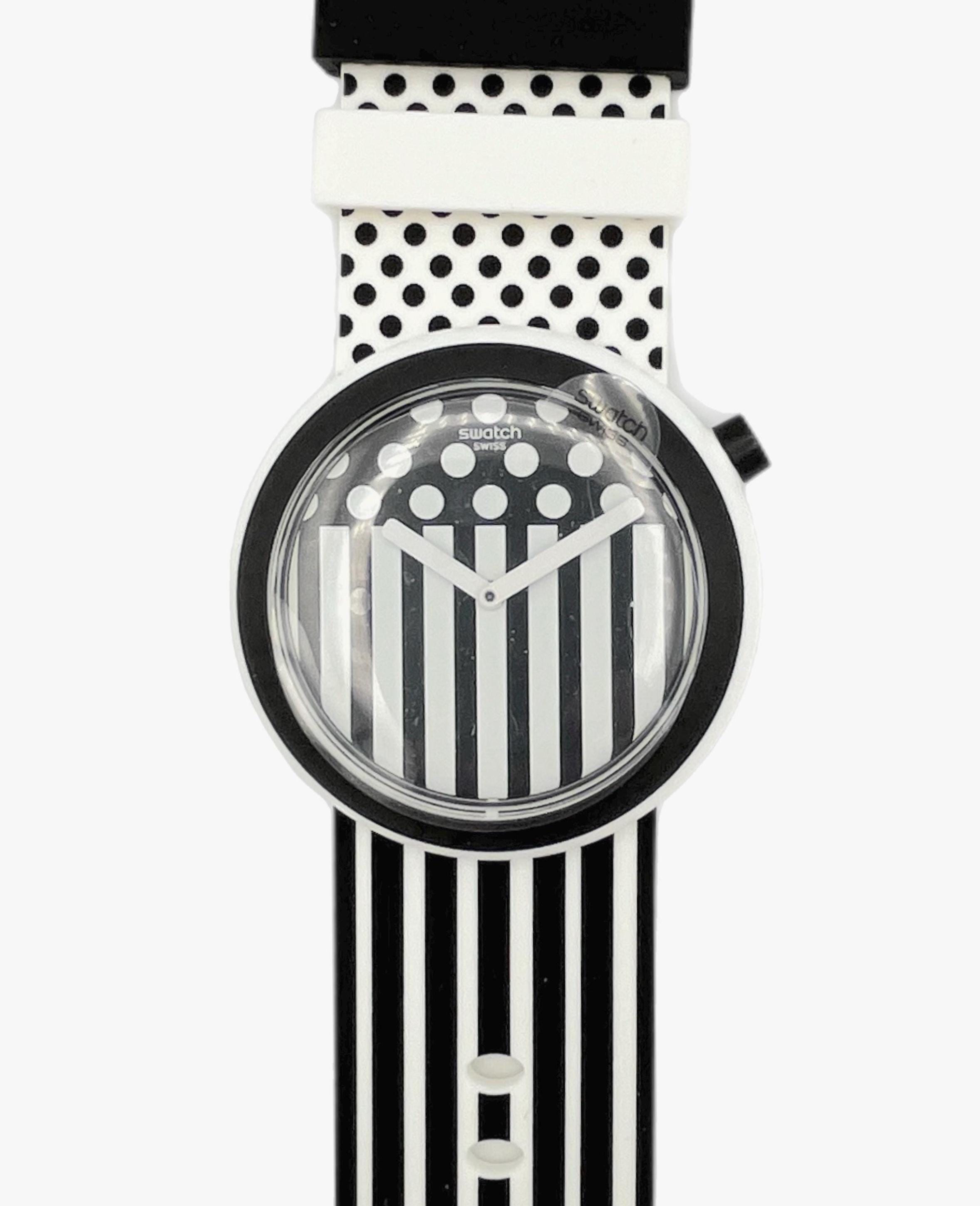 【新品/正規品】Swatch Pop 白黒 New Pop Swatch POPDANCING PNW101 - Unworn Mint Condition - 45mm