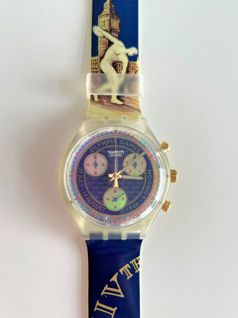 NEW : Vintage Swatch Chrono LONDON 1948 SCZ102 Unworn mint | Etsy Ireland