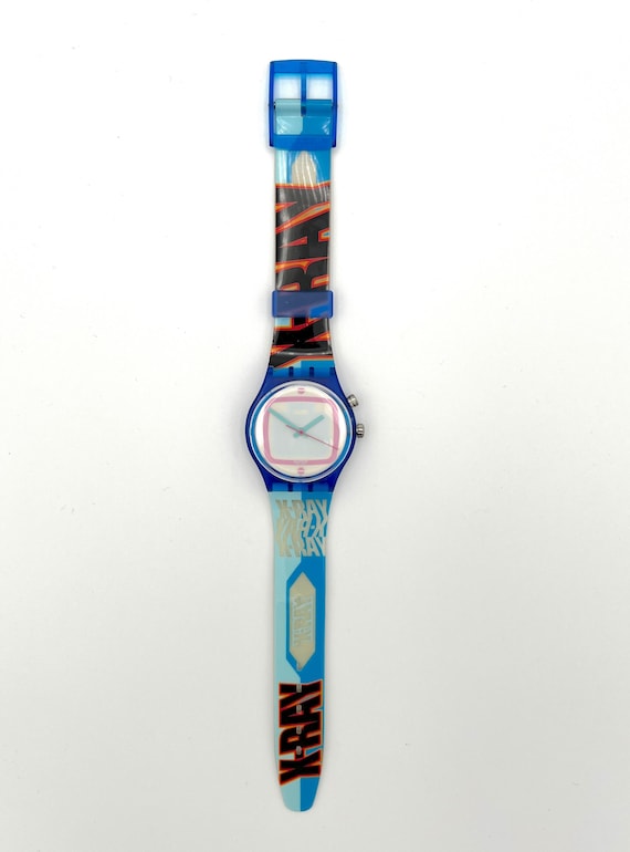 Vintage 1997 Swatch Gent Loomi X-RAY GN902 - Unworn Mint Running