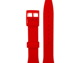17 mm rotes Silikon-Ersatzarmband für Swatch-Uhren – passend für alle 17-mm-Swatch-Modelle – neu und ungetragen