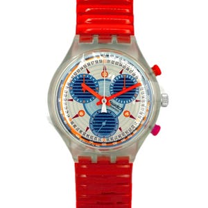 Vintage 1994 Swatch Chrono INSPYRAL SCG102 - Unworn Mint Condition