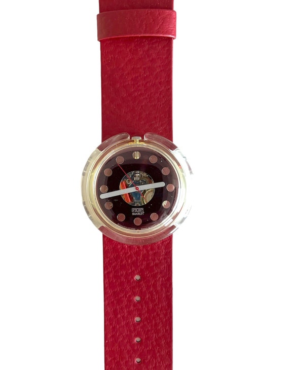 NEW in box from 1991 Pop Swatch PWK142 SECRET RED… - image 1