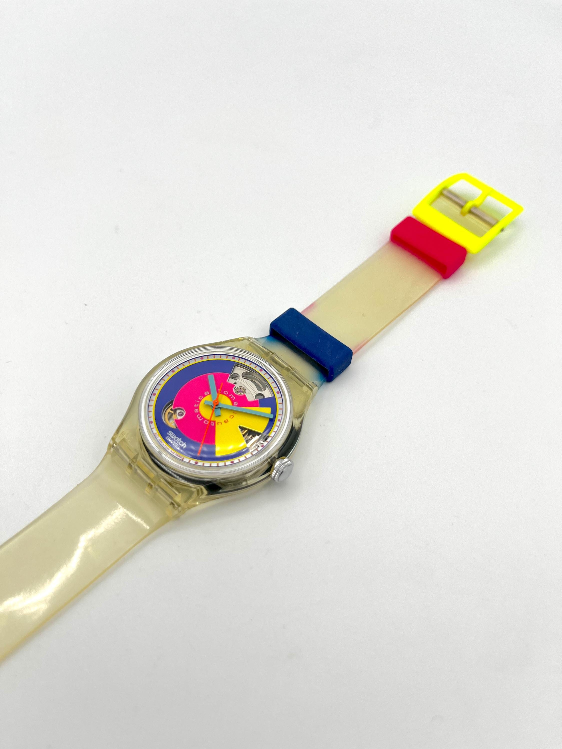 Vintage 1993 Swatch Automatic HAPPY WHEELS SAK109 - Mint Unworn 