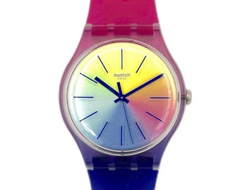 Swatch New Gent Multiboost SUOK143 Mint Unworn 41mm Watch with Fresh Battery - Vintage Style Gift