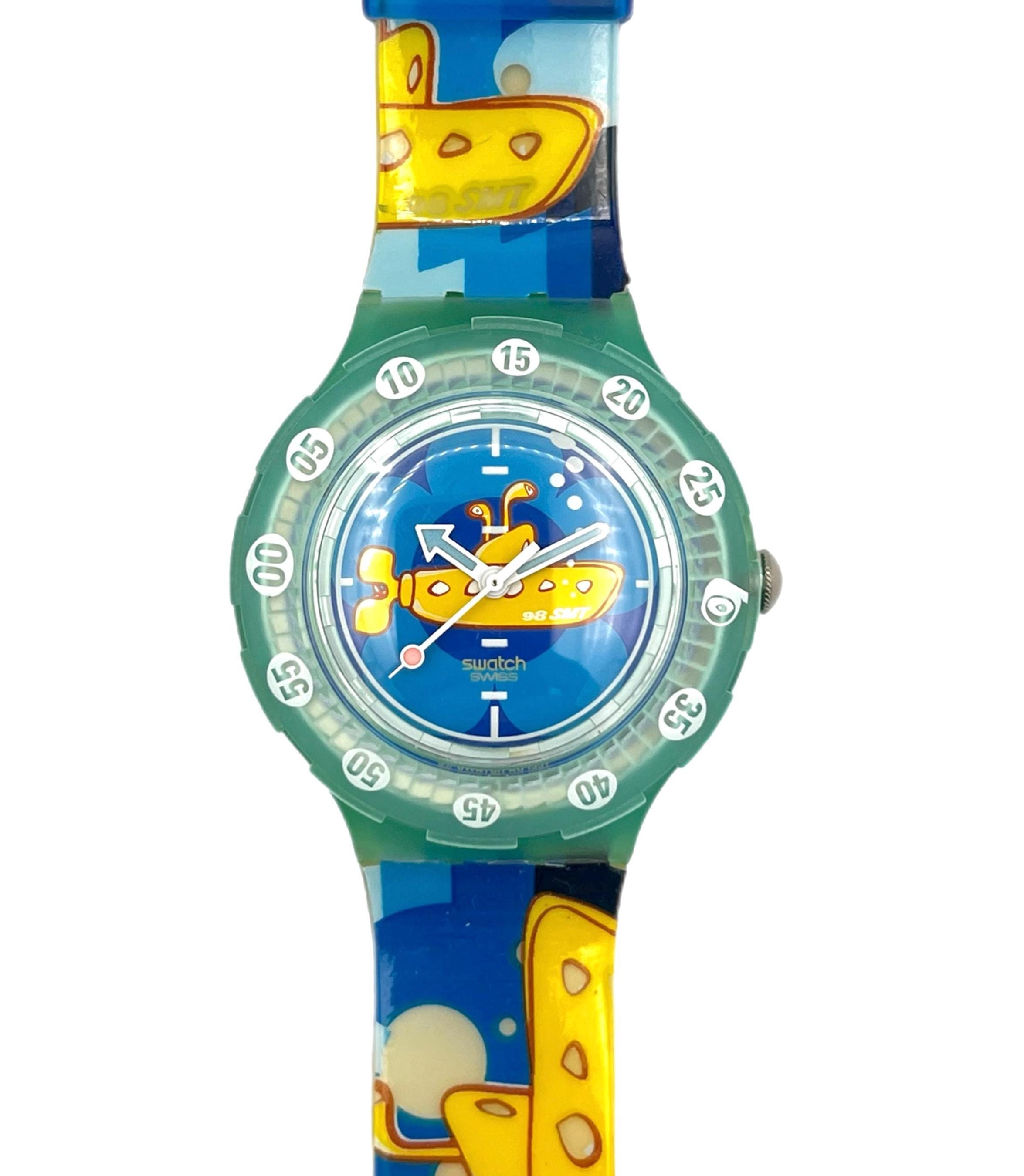 1998 Swatch Scuba 200 YELLOW SUB SDL101 Including Inflatable