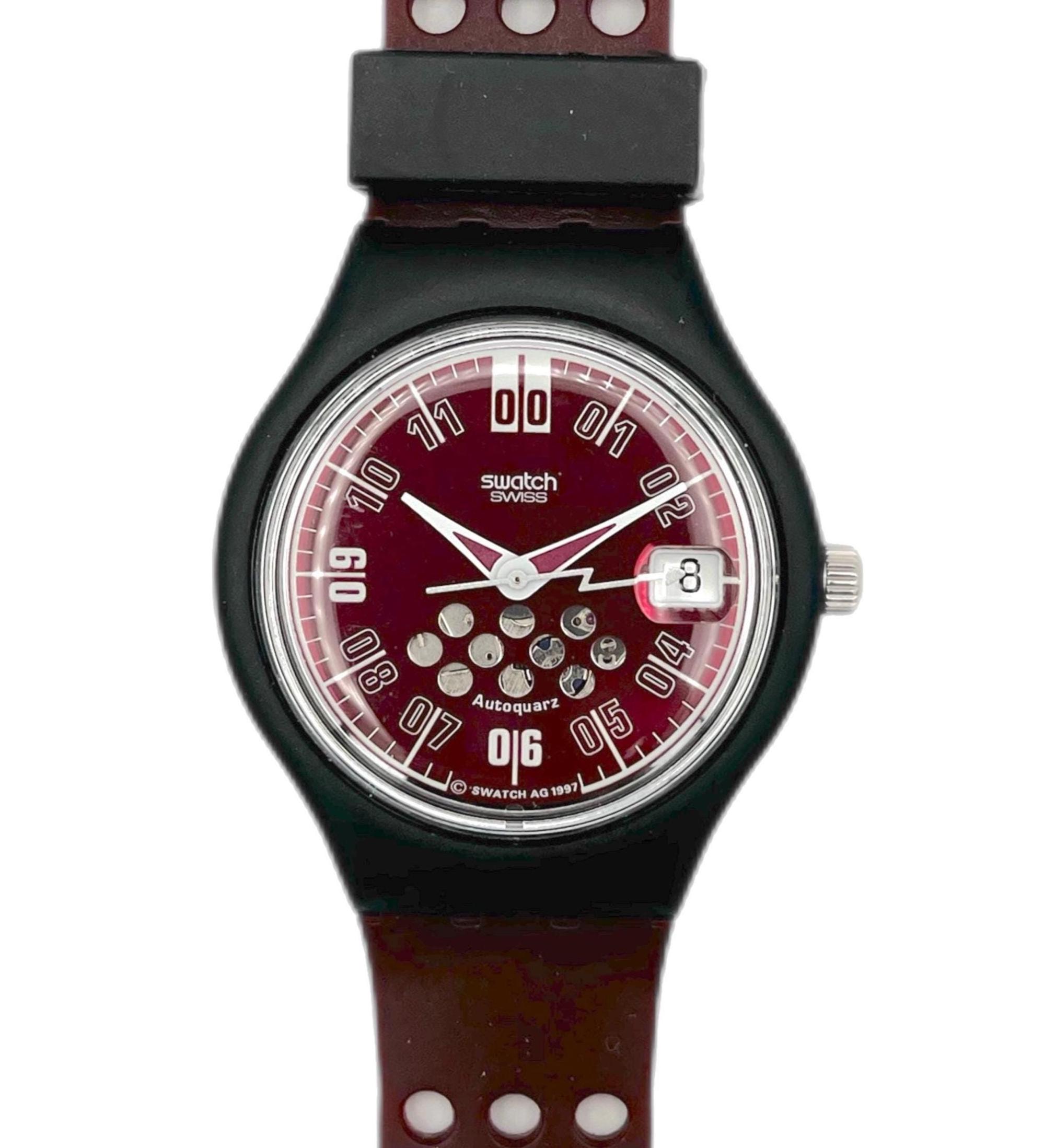 1998 Swatch Autoquarz NEUTRONS STB400 - New in Box - 37mm Diameter 