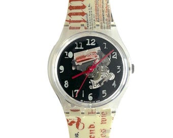 2003 Swatch Special DADA TRACES GZ184 - vintage timekeeper new in box - 34mm