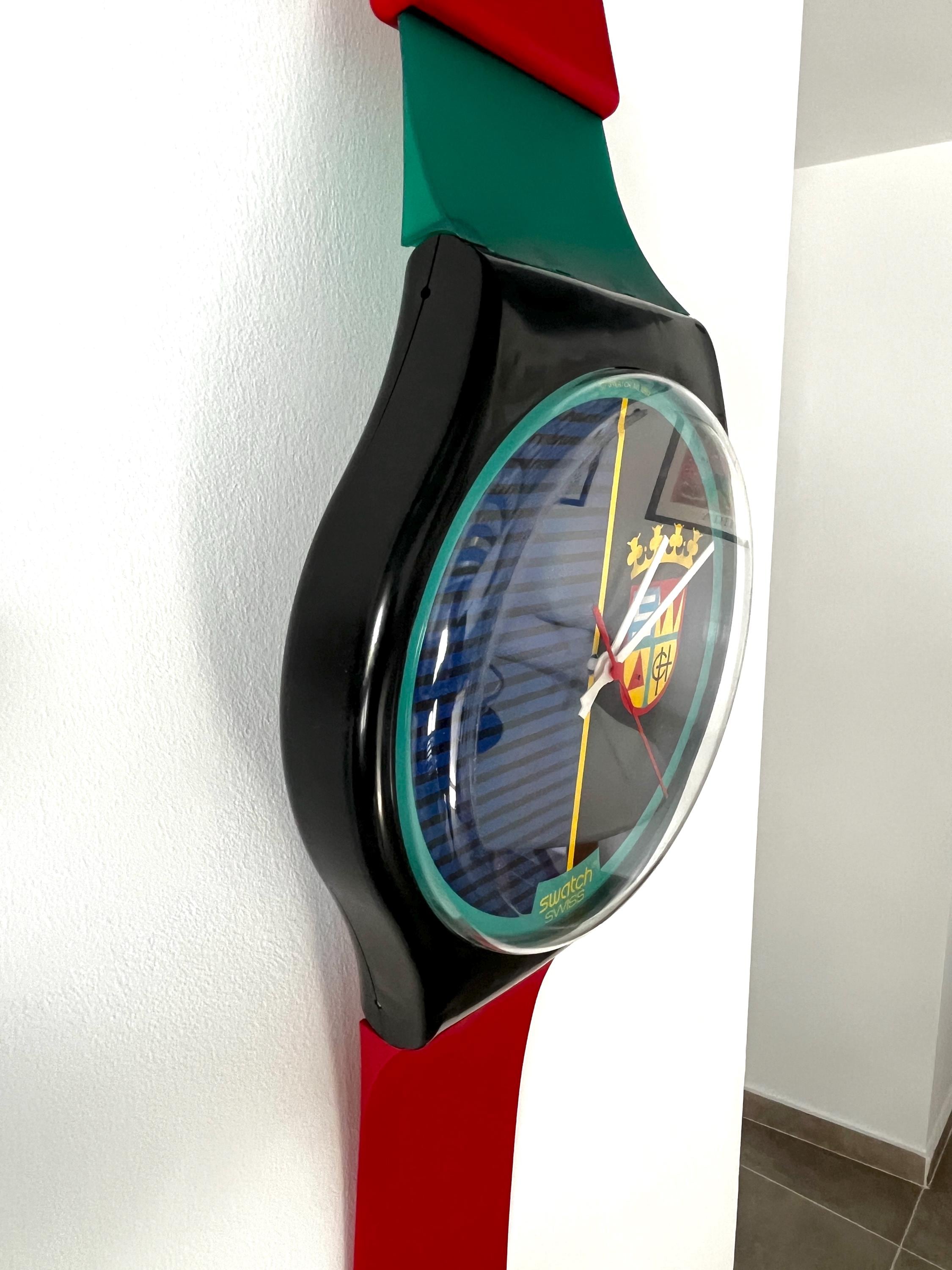 Vintage 1986 Swatch Maxi Wall Clock Sir MGB111 - 209cm Tall