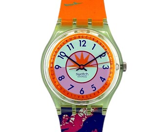 Vintage Original Post Modern Maxi Swatch Wall Clock - 2001 - Etsy