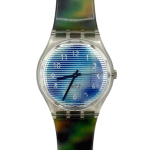 Unworn vintage 1996 Swatch watch Gent BITSTREAM GK223 - mint condition- running with fresh battery - 34mm diameter - new in box