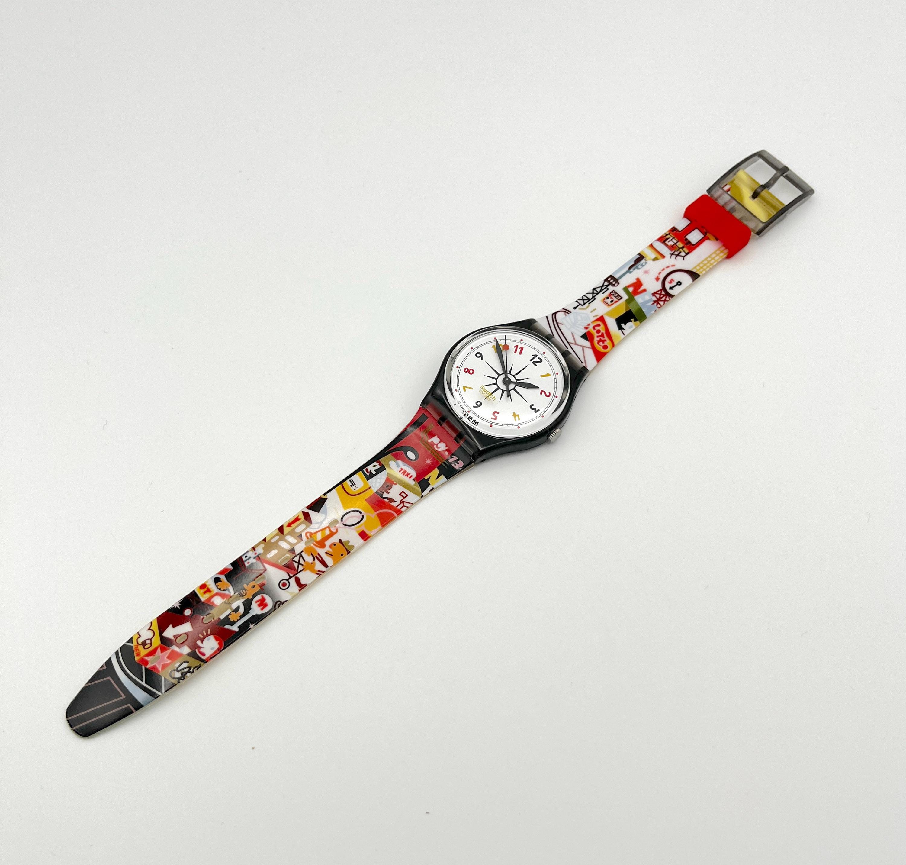 Vintage 1996 Swatch Gent UPPER EAST GM136 - Mint Unworn Condition 
