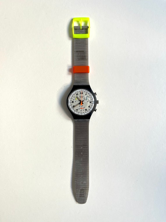 Vintage 1990 Swatch SCB105 Chrono SKATE BIKE - Unworn Mint