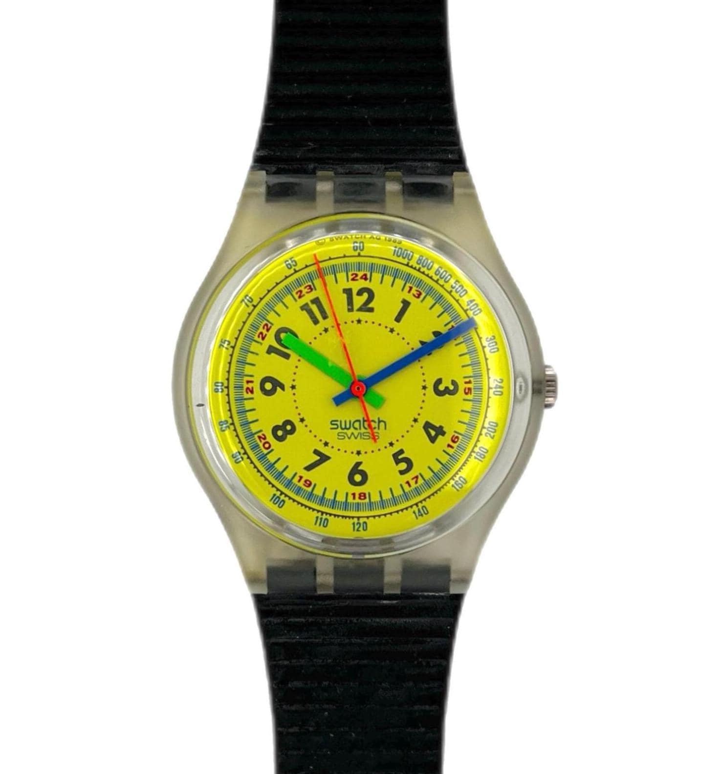 Swatch Watch  GK116  LEMON ICEBERG 1980s SWATCH LEMON ICEBERG GK116 ELECTRICAL WRISTWATCH sold  main image 3
