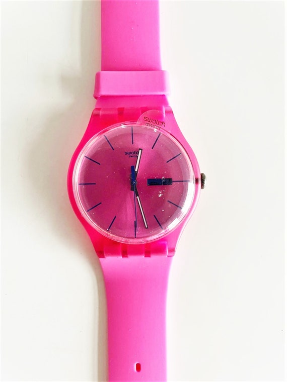 New : Swatch New Gent PINK REBEL SUOP700 Mint New Battery | Etsy Denmark