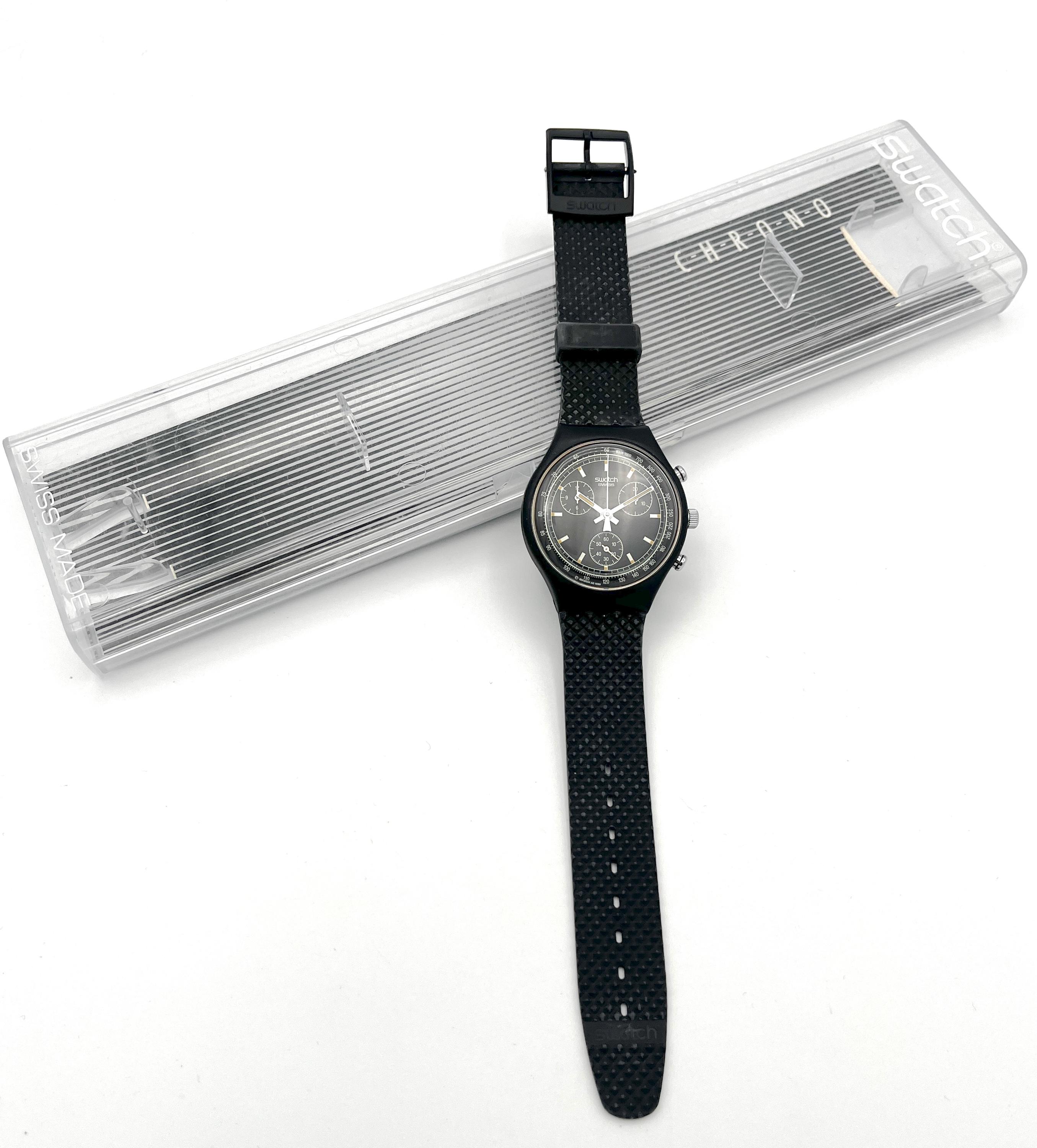 1991 Swatch Chrono BLACK FRIDAY SCB100 - Unworn Mint Condition