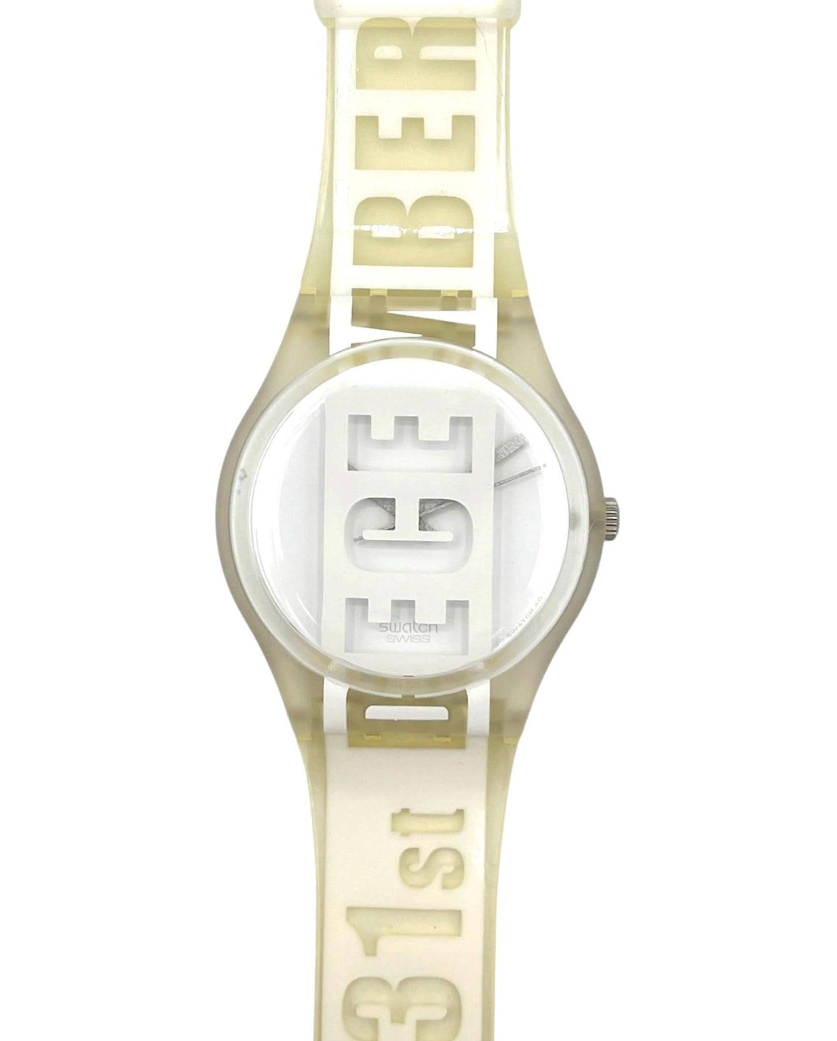 Vintage 1999 Swatch Gent WHITE CARD GK302 Watch Unworn Mint