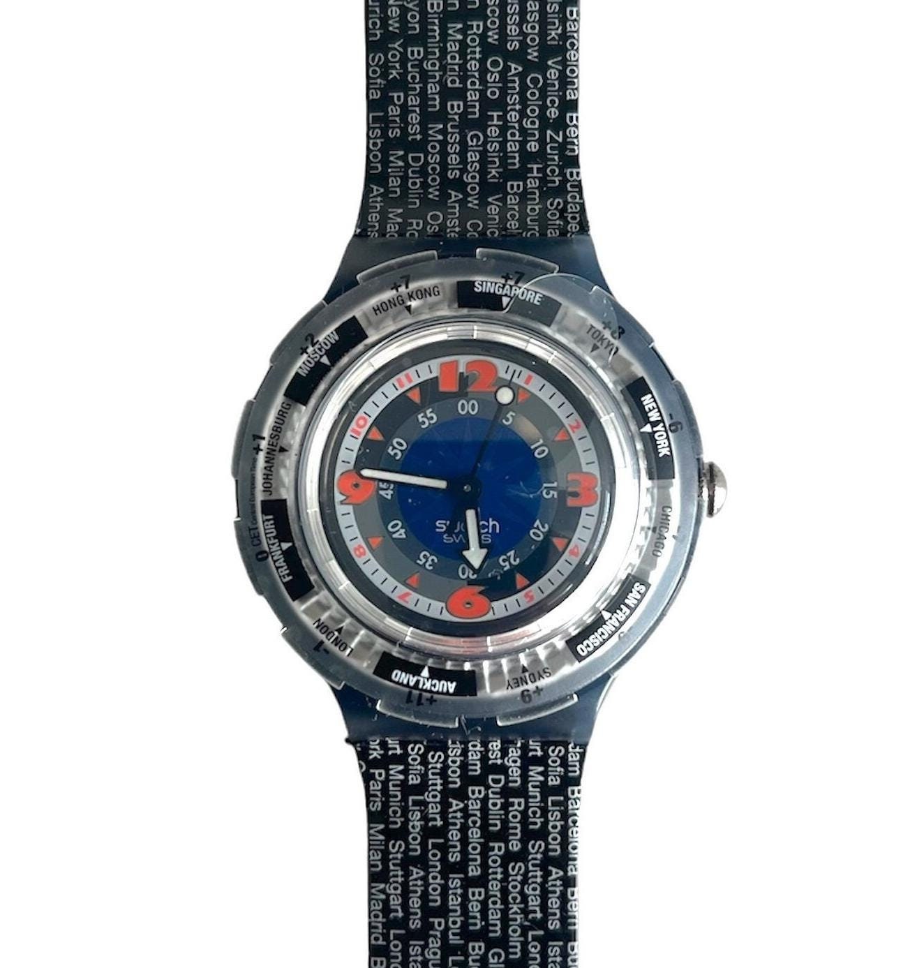 【ヴィンテージ】swatch access SCUBA 200　新品未使用 Vintage Swatch Scuba 200 DEUTSCHE BANK (black Gondola) SDM100C