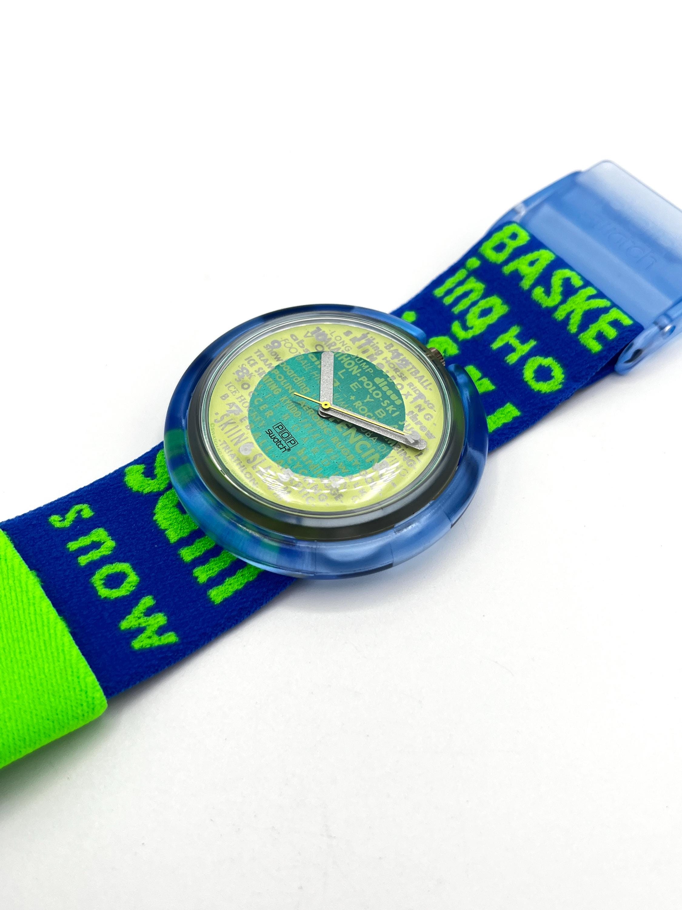 1992 Pop Swatch SPORTPOURRI PWK163 Vintage Swiss Watch Sporty