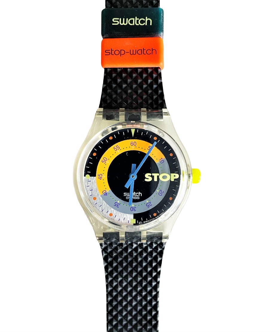 NEW : 1992 rare Swatch Stop-Watch COFFEE BREAK SSK100 | Etsy België
