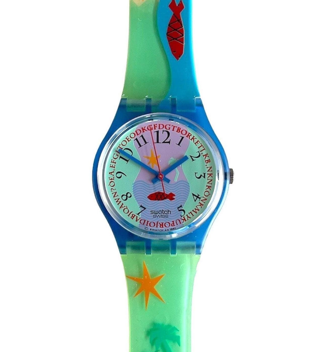 ヴィンテージ 1992 Swatch Gent HOOKIPA GN118 - 未使用の新品状態