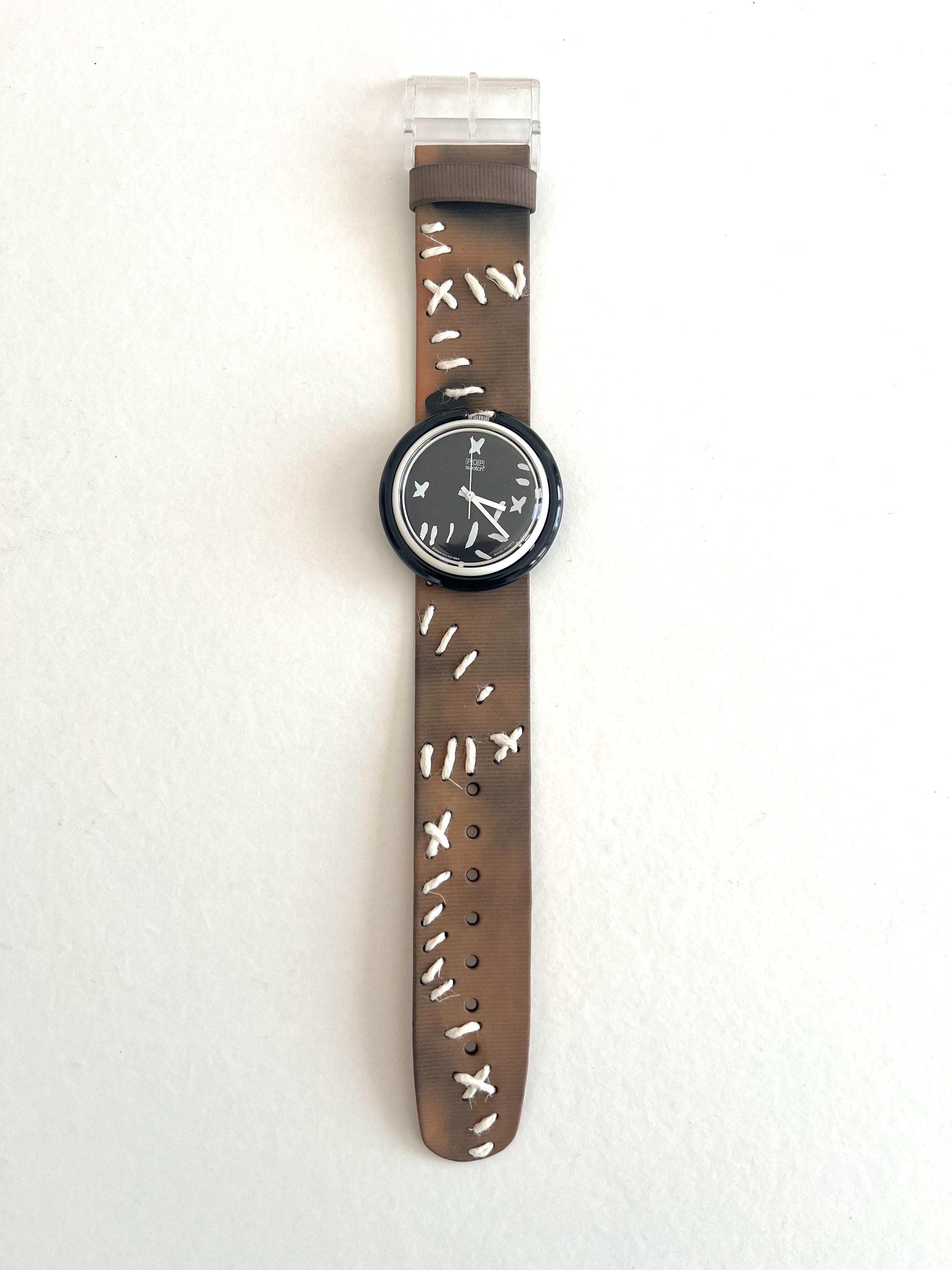 Vintage 1995 Midi Pop Swatch BLACK WIDOW PMW100 - New in Box  display picture 3