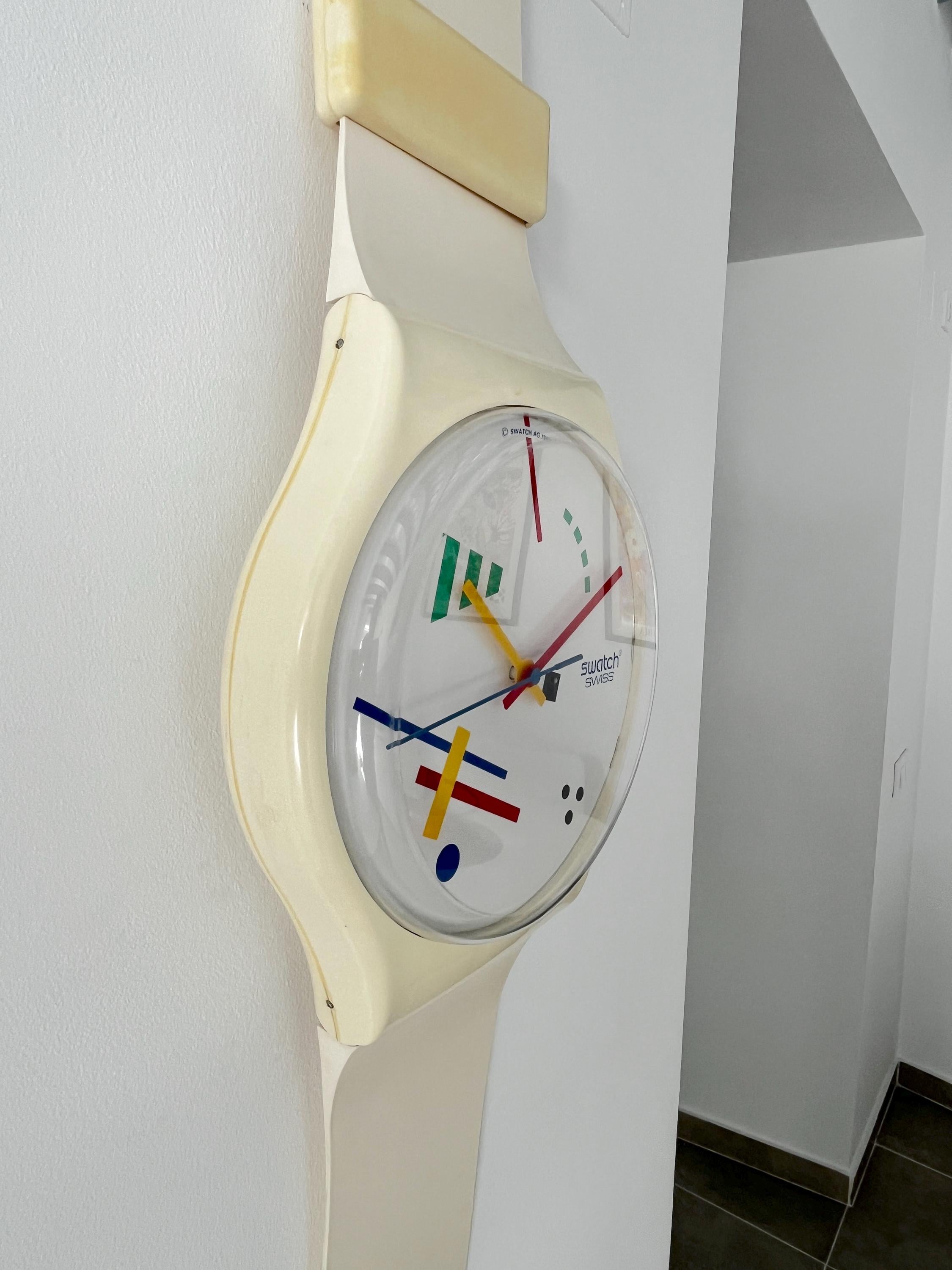 Sir Swatch Maxi １９８６年 サースウォッチマキシ Vintage 1980s Swatch Maxi “Sir Swatch” Wall Clock | Tenon Design